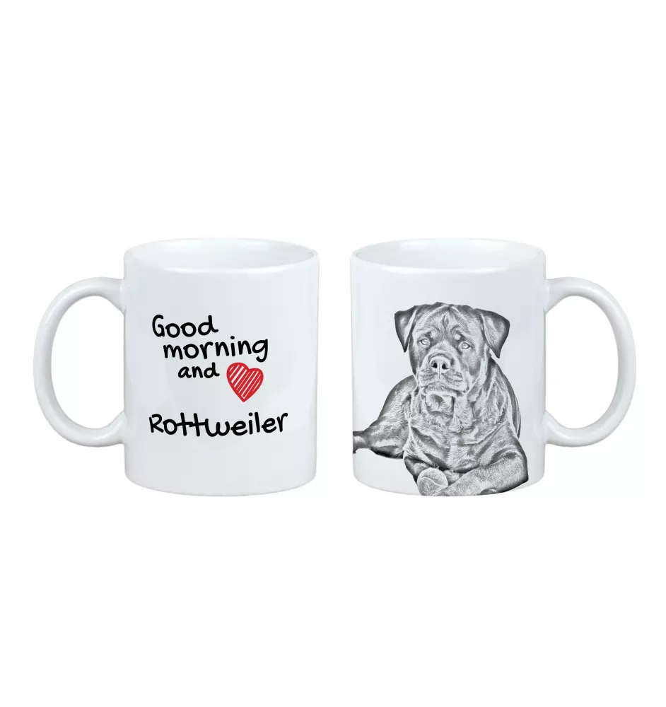 Rottweiler kubek z psem good morning Art-Dog