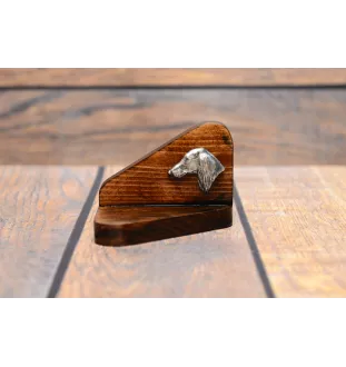 Saluki, Persischer Windhund - Holzkerzenhalter mit Hund, Teelichthalter, Gedenkstätte für den Hund der Marke Art-Dog