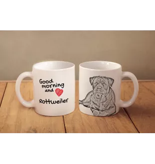 Rottweiler, Rott, Rottie - cup with a dog, cup with a photo, personalized gift from the Art-Dog brand
