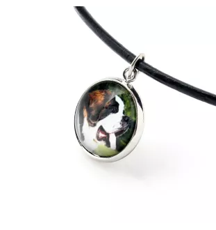 St. Bernard, Saint Bernard, Alpine Mastiff, Bernhardiner - a set of jewelry in a box, necklace, earrings, bracelet, products from the Art-Dog brand