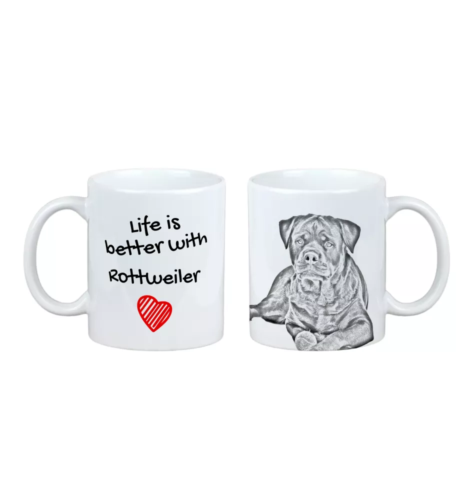 Rottweiler kubek z psem life is better Art-Dog