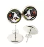 St. Bernard, Saint Bernard, Alpine Mastiff, Bernhardiner - earrings in a box, your photo, handmade jewelry, a product of the Art-Dog brand