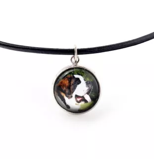 St. Bernard, Saint Bernard, Alpine Mastiff, Bernhardiner - necklace in a box, elegant decoration, pendant from the Art-Dog brand