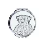Rottweiler, Rott, Rottie - Pocket mirror with a dog, personalized mirror for a purse, compact mirror with Art-Dog brand print.