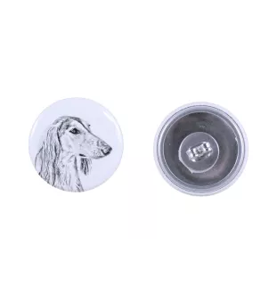 Saluki, Lévrier persan I - boucles d'oreilles uniques avec un chien, votre animal de compagnie sur un porte-clés, marque propre Art-Dog