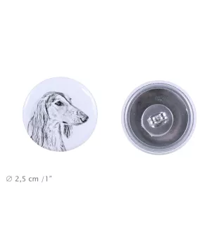 Saluki, Lévrier persan I - boucles d'oreilles uniques avec un chien, votre animal de compagnie sur un porte-clés, marque propre Art-Dog
