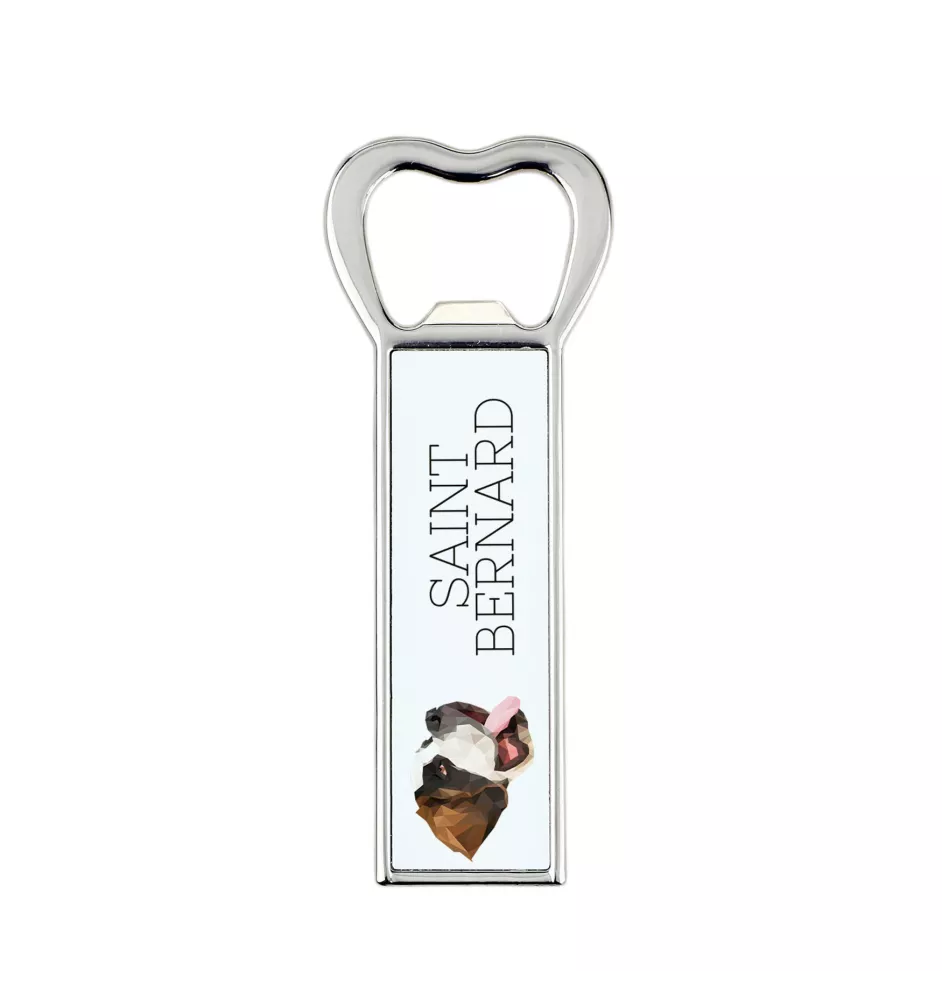Saint-bernard, Chien Du Mont Saint-Bernard - ouvre-bouteille avec une image et une inscription pour la bière Art-Dog