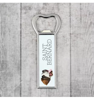 Saint-bernard, Chien Du Mont Saint-Bernard - ouvre-bouteille avec une image et une inscription pour la bière Art-Dog
