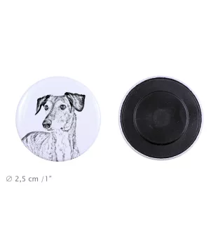 Saluki, Persischer Windhund Magnet mit einem Hundepfotenabdruck, außergewöhnlich leicht, starker Magnet, handgefertigtes Produkt der Marke Art-Dog