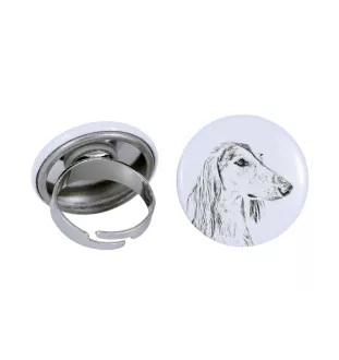 Saluki, Persischer Windhund I - Damen Schmuck mit dem Bild eines Hundes, handgefertigtes Produkt, Möglichkeit, Ihr eigenes Foto hinzuzufügen, Marke Art-Dog
