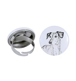 Saluki, Persischer Windhund - Damen Schmuck mit dem Bild eines Hundes, handgefertigtes Produkt, Möglichkeit, Ihr eigenes Foto hinzuzufügen, Marke Art-Dog