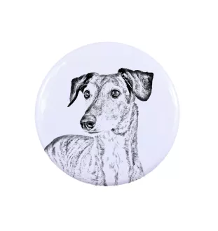 Saluki, Persian Greyhound, Arabian hound, Gazelle hound - pin with your dog, add your own photo, Art-Dog brand