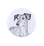 Saluki, Persian Greyhound, Arabian hound, Gazelle hound - pin with your dog, add your own photo, Art-Dog brand