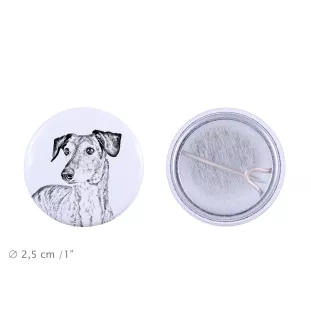 Saluki, Persischer Windhund - Anstecknadel mit Ihrem Hund, fügen Sie Ihr eigenes Foto hinzu, Marke Art-Dog