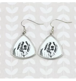 St. Bernard, Saint Bernard, Alpine Mastiff, Bernhardiner - dog earrings, hanging earrings with a picture, personalized jewelry with Art-Dog brand print