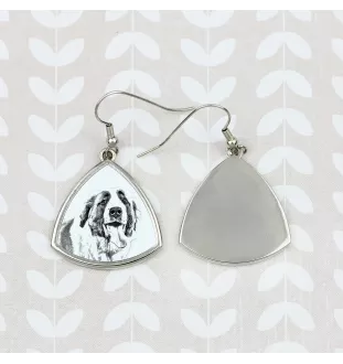 Saint-bernard, Chien Du Mont Saint-Bernard - boucles d'oreilles avec chien, boucles d'oreilles pendantes avec photo, bijoux personnalisés avec impression de la marque Art-Dog