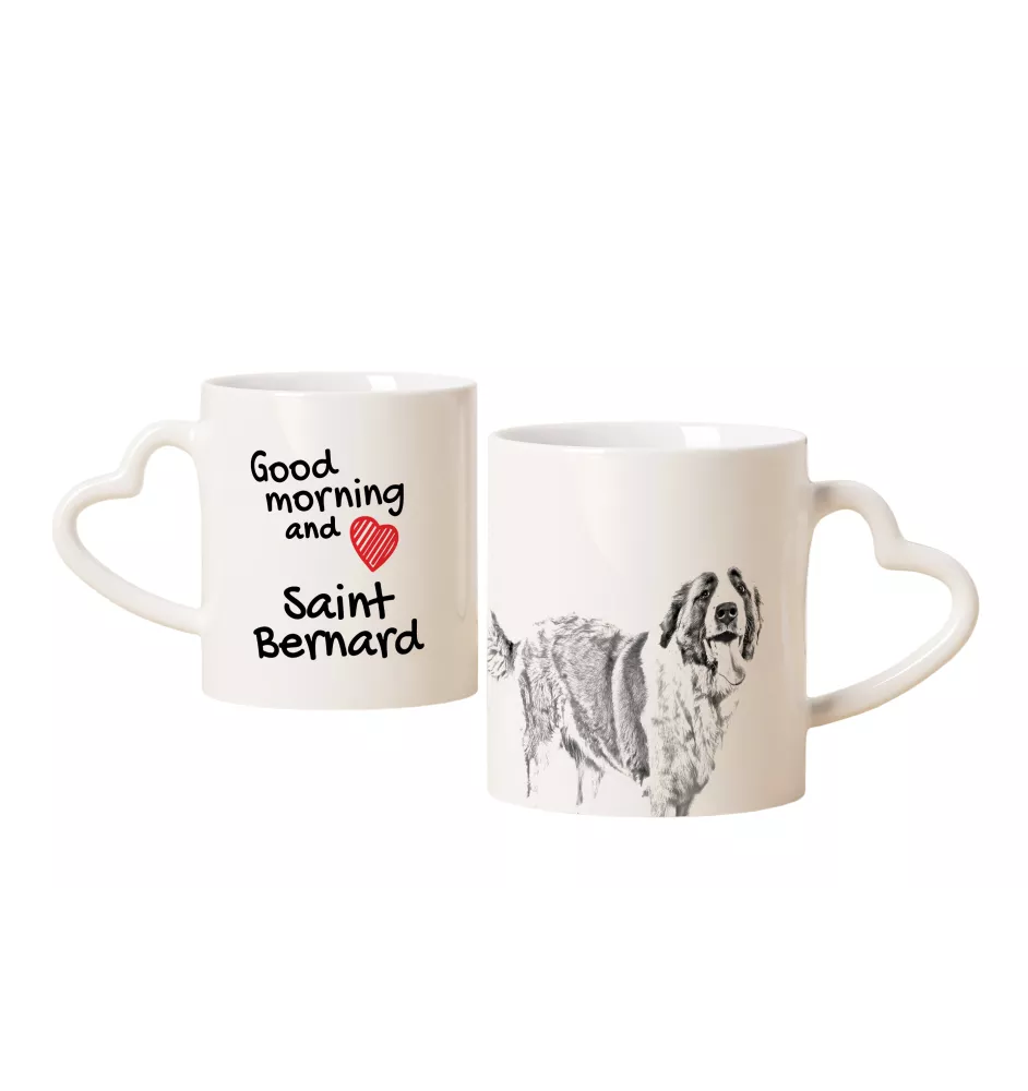 Saint-bernard, Chien Du Mont Saint-Bernard - tasse avec chien, une tasse adorable avec une anse en forme de cœur, un cadeau universel de la marque Art-Dog