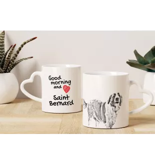 Saint-bernard, Chien Du Mont Saint-Bernard - tasse avec chien, une tasse adorable avec une anse en forme de cœur, un cadeau universel de la marque Art-Dog