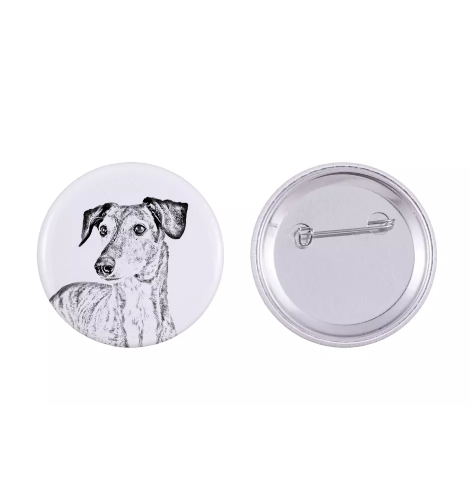 Saluki, Persischer Windhund - Anstecknadel mit Ihrem Hund, fügen Sie Ihr eigenes Foto hinzu, Marke Art-Dog
