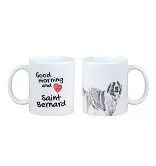 Bernardyn kubek z psem good morning Art-Dog