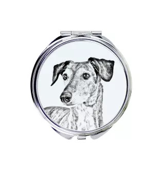 Saluki, Persian Greyhound, Arabian hound, Gazelle hound - Pocket mirror with a dog, personalized mirror for a purse, compact mirror with Art-Dog brand print.