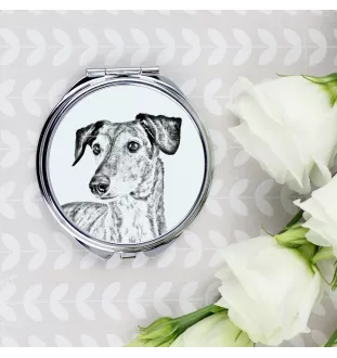 Saluki, Persian Greyhound, Arabian hound, Gazelle hound - Pocket mirror with a dog, personalized mirror for a purse, compact mirror with Art-Dog brand print.