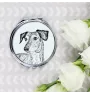 Saluki, Persian Greyhound, Arabian hound, Gazelle hound - Pocket mirror with a dog, personalized mirror for a purse, compact mirror with Art-Dog brand print.
