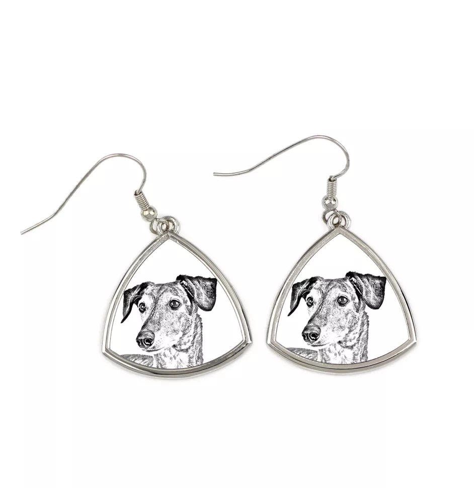 Saluki, Persischer Windhund - Hund Ohrringe, hängende Ohrringe mit Bild, personalisierter Schmuck mit dem Aufdruck der Marke Art-Dog