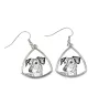 Saluki, Lévrier persan - boucles d'oreilles avec chien, boucles d'oreilles pendantes avec photo, bijoux personnalisés avec impression de la marque Art-Dog