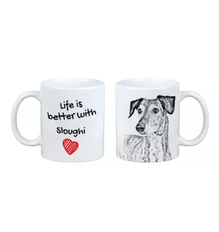 Saluki, Persischer Windhund - Tasse mit Hund, Tasse mit Bild, personalisiertes Geschenk der Marke Art-Dog