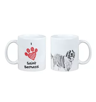 St. Bernard, Saint Bernard, Alpine Mastiff, Bernhardiner - cup with a dog, cute cup with graphics, a gift with your photo from the Art-Dog brand