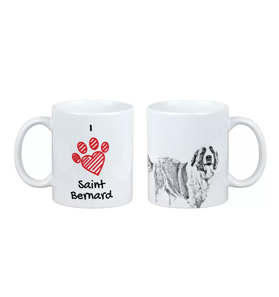 Saint-bernard, Chien Du Mont Saint-Bernard - tasse avec chien, une tasse adorable avec une illustration, un cadeau avec votre photo de la marque Art-Dog