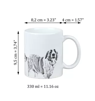St. Bernard, Saint Bernard, Alpine Mastiff, Bernhardiner - cup with a dog, cute cup with graphics, a gift with your photo from the Art-Dog brand
