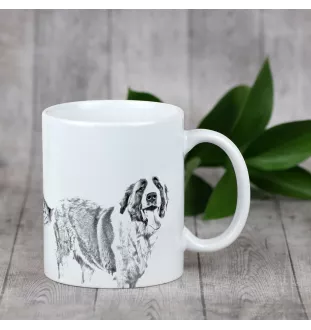 St. Bernard, Saint Bernard, Alpine Mastiff, Bernhardiner - cup with a dog, cute cup with graphics, a gift with your photo from the Art-Dog brand