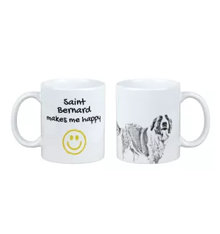 St. Bernard, Saint Bernard, Alpine Mastiff, Bernhardiner - cup with a dog, cheerful cup for a dog lover, personalized gift from the Art-Dog brand