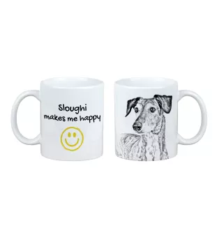 Chart perski, Saluki kubek z psem Makes me happy Art-Dog