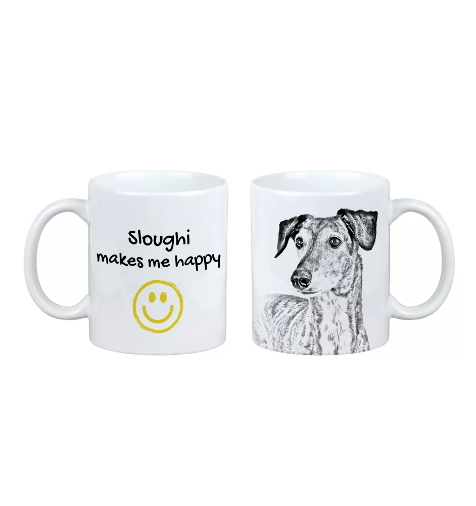 Saluki, Persischer Windhund - Tasse mit Hund, fröhliche Tasse für Hundeliebhaber, personalisiertes Geschenk der Marke Art-Dog