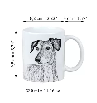 Saluki, Lévrier persan - tasse avec chien, une tasse joyeuse pour les amoureux des chiens, un cadeau personnalisé de la marque Art-Dog