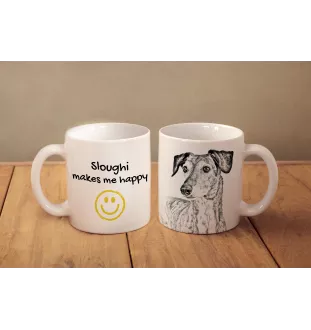 Saluki, Persian Greyhound, Arabian hound, Gazelle hound - cup with a dog, cheerful cup for a dog lover, personalized gift from the Art-Dog brand