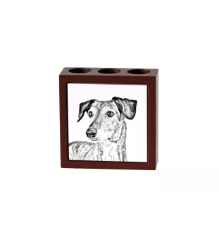 Saluki, Persian Greyhound, Arabian hound, Gazelle hound - pen holder with a dog, desk organizer with a print, personalized desk decoration from the Art-Dog brand.