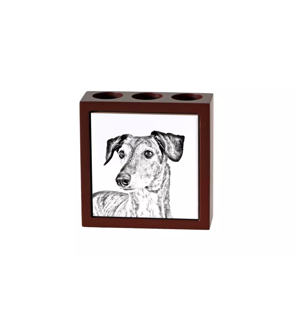 Saluki, Persian Greyhound, Arabian hound, Gazelle hound - pen holder with a dog, desk organizer with a print, personalized desk decoration from the Art-Dog brand.