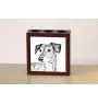 Saluki, Persian Greyhound, Arabian hound, Gazelle hound - pen holder with a dog, desk organizer with a print, personalized desk decoration from the Art-Dog brand.