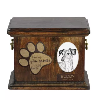 Chart perski, Saluki urna z płytką ceramiczną Art-Dog