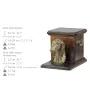 Saluki, Lévrier persan - urne pour les cendres d'un chien avec une statuette, une urne élégante pour chien, une urne exceptionnelle avec un buste de chien de la marque Art-Dog
