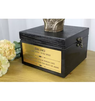 Saluki, Persian Greyhound, Arabian hound, Gazelle hound - an urn with an engraving and a sculpture of a dog, a handmade product by the Art-Dog brand.