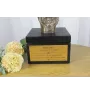 Saluki, Persian Greyhound, Arabian hound, Gazelle hound - an urn with an engraving and a sculpture of a dog, a handmade product by the Art-Dog brand.