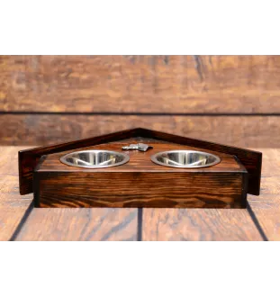 Saluki, Persischer Windhund - Holzständer mit Schalen für Hunde, dekorative Hundeschalen, Geschenk zur Adoption eines Hundes von der Marke Art-Dog