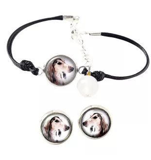 Saluki, Persischer Windhund - Schmuckset mit Ihrem Foto, Schmuckstück für Frauen, handgefertigtes Produkt, handgefertigtes Produkt mit Leidenschaft für die Marke Art-Dog.