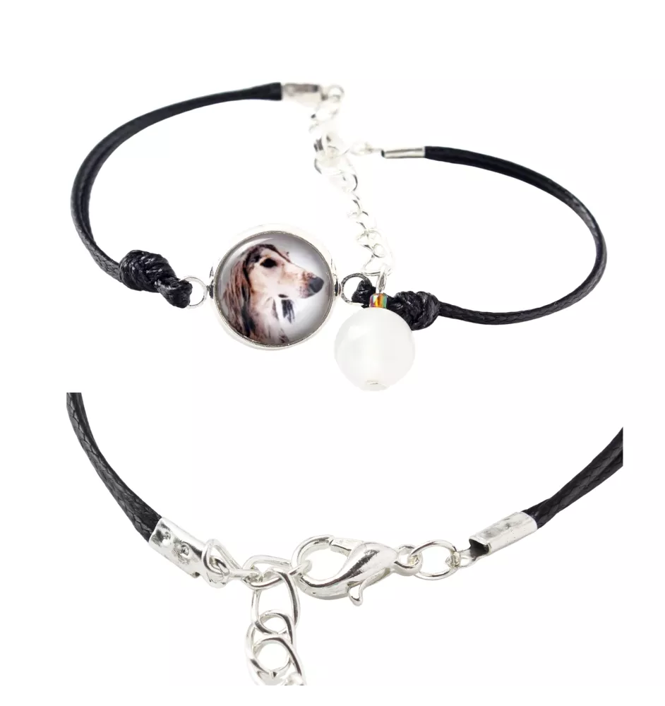 Saluki, Lévrier persan - bracelet dans une boîte avec votre photo, bijoux féminins, cadeau parfait de la marque Art-Dog