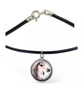 Saluki, Lévrier persan - collier dans une boîte, élégant bijou, pendentif de la marque Art-Dog